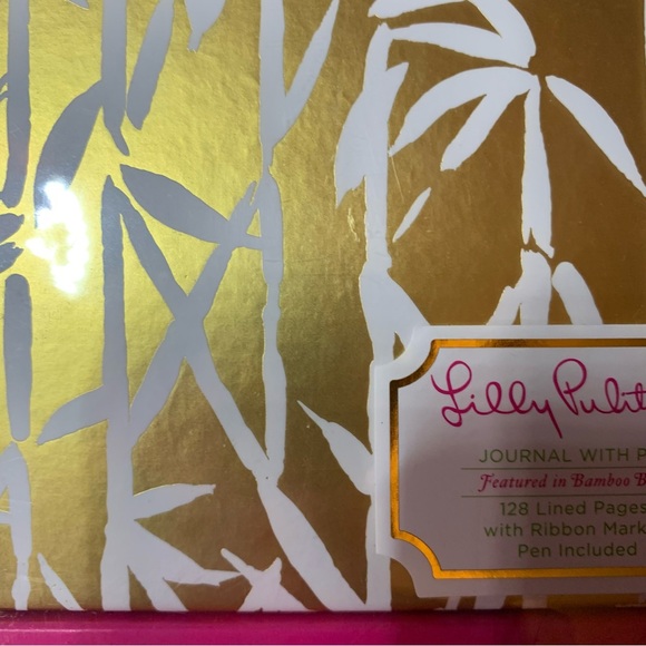 Lilly Pulitzer Bamboo Bash Boxed 128 pg lined Journal with Pen Gift Set - Picture 8 of 10
